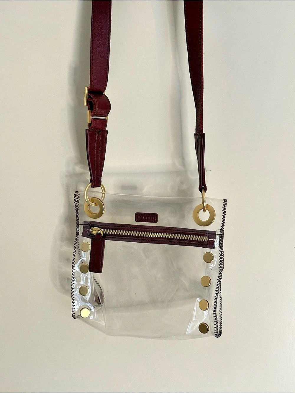 Hammitt Clear Maroon Crossbody Bag